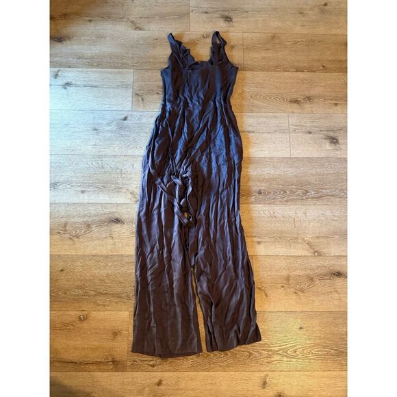 Anthropologie Sine Womens Brown Sleeveless Jumpsuit One Piece Size 10 NWT - Picture 2 of 3